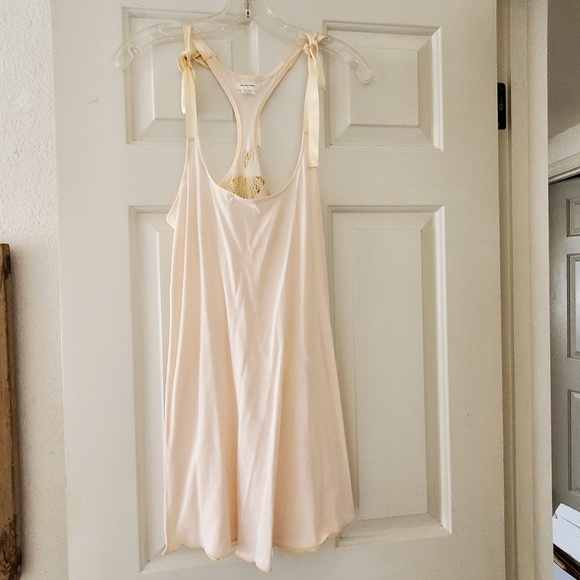 UNDREST Nude Light Peach Racer Back Tank Sleep Shirt Nighty Top Size 2 - Picture 2 of 3